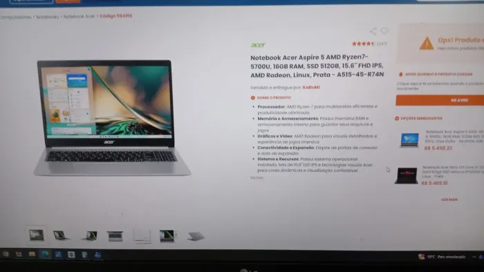 Notebook acer aspire