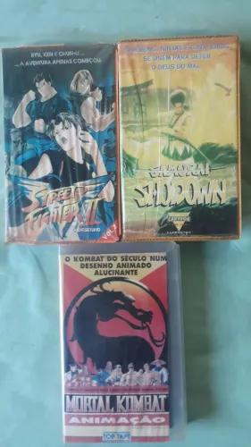 Lote VHS Street Fighter II V, Samurai Shodown e Mortal Kombat (Leia a Descrição)