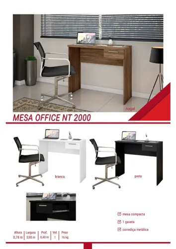 Mesa computador Nt2000 / 3 cores disponíveis / pague na entrega / entregamos em até 24h