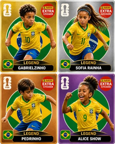 Figurinhas legends personalizadas copa 2026