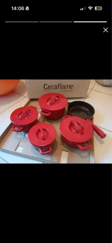 Conjunto Panelas Cerâmica Ceraflame Duo+ Pomodoro 5pç
