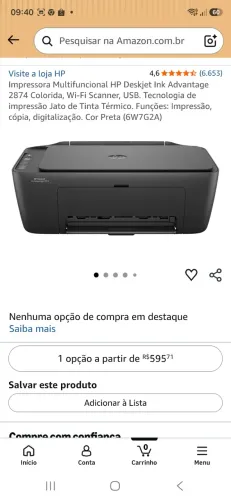 Impressora Hp 2874