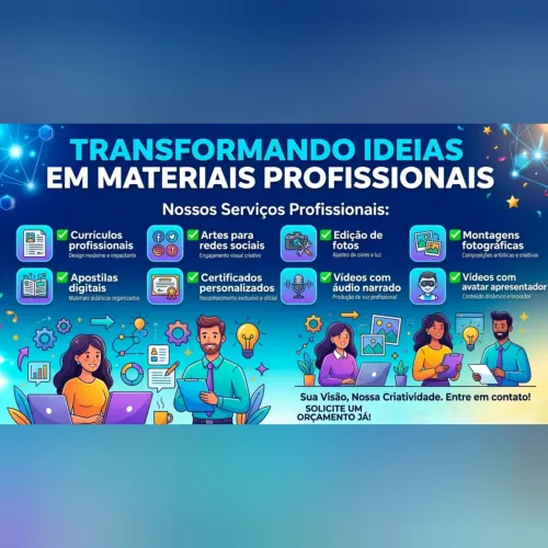Transforme suas ideias em materiais profissionais
