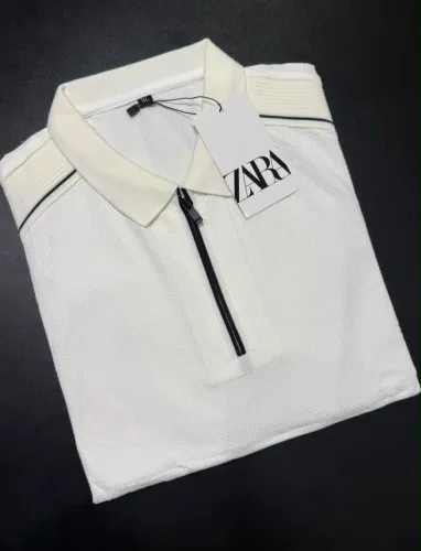 Camisa polo zíper Zara
