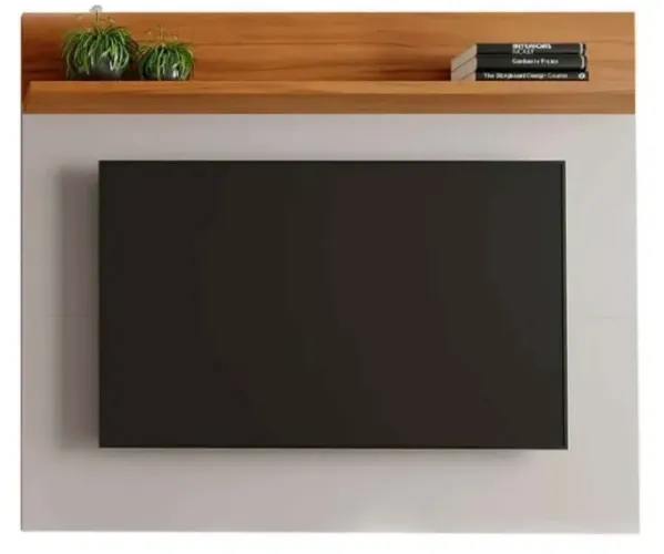Painel Para TV Até 50" Freijó E Off White
