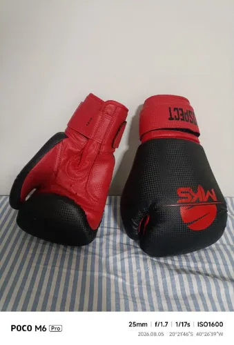 KIT LUVA DE BOX MUAY THAI KICKBOXING + BANDAGEM + PROTETOR BUCAL - MKS COMBAT