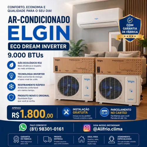 Ar condicionado Elgin Eco Dream 9mil Btus (NOVO)