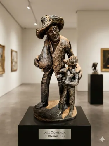 Escultura "O Retirante" de Luiz Gonzaga