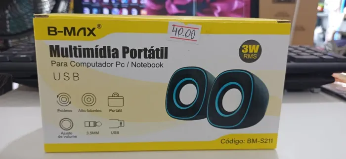 Caixa de Som Multimidia para Computador e Notebook B-Max