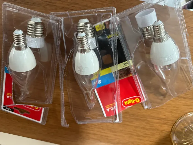 Lâmpadas vela luz quente de 4k