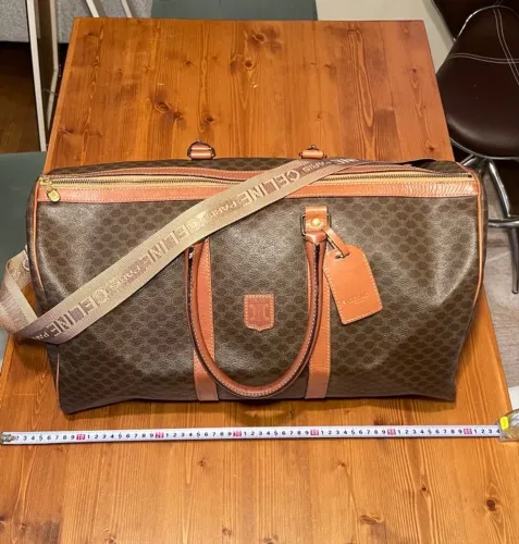 celine paris vintage macadam bolsa viagem grande original