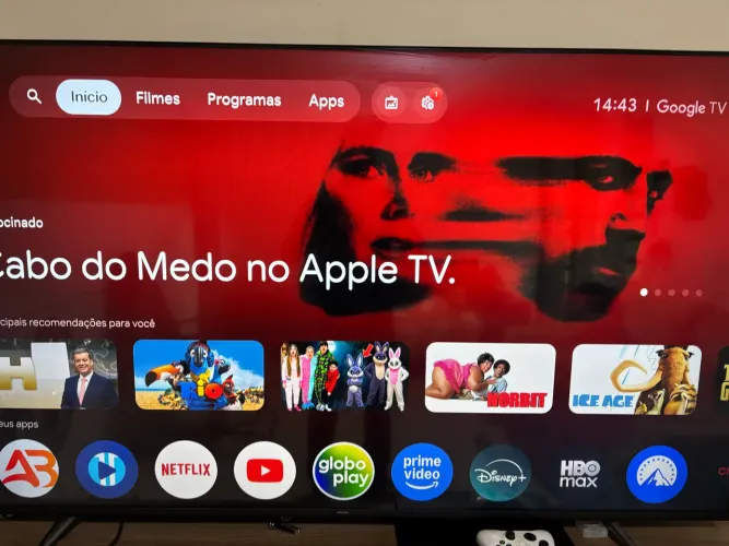 Tv 75 polegadas Led 4k na garantia ainda seminova