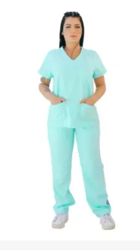 Conjunto Pijama Cirúrgico Scrub Oxfordine Feminino M