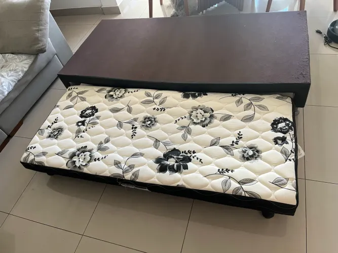 Cama Box Solteiro + Cama Auxiliar (Ortobom) + Colchão de Molas