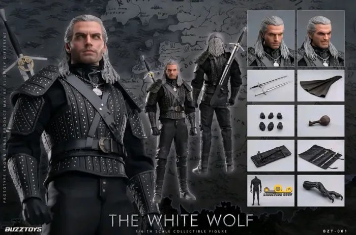 The Witcher 1/6 Buzztoys Geralt de Rivia The White Wolf 