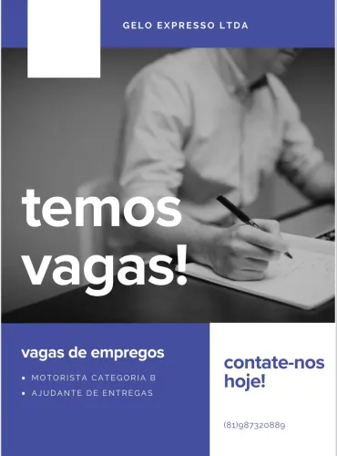 Motorista Entregador ( categoria B) - Distribuidora de Gelo