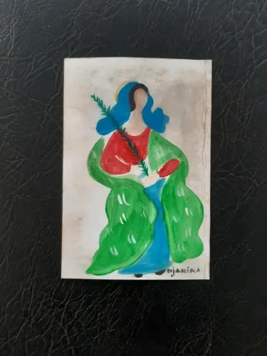 Desenho aquarelado Djanira