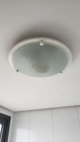Luminária de Teto Redonda com Vidro