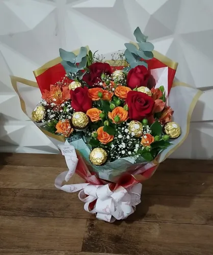 Buque de flores vermelhas