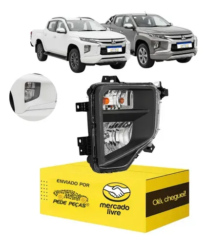 Farol Milha Auxiliar Triton Sport Hpe 2021 22 23 24 2025 Ld Cristal