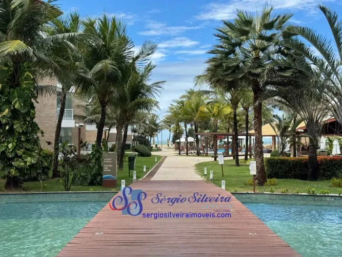 Apartamento pé na areia no Porto das Dunas Lazer completo