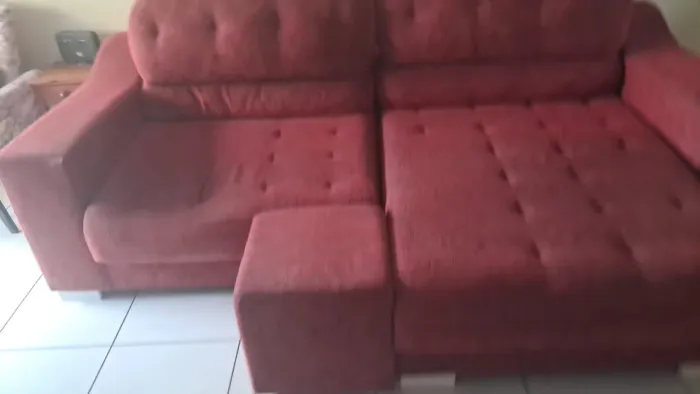 Sofá retrátil e reclinável 2 lugares com chase