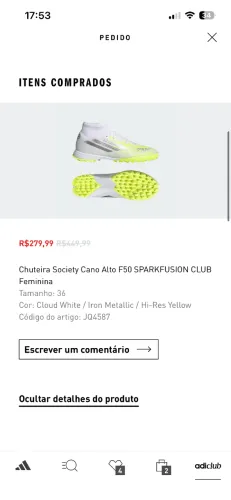 Chuteira society cano alto Adidas