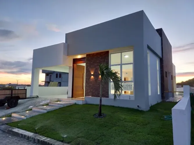 Casa térrea moderna com piscina, automação e área gourmet - Condomínio Fazenda Real 1