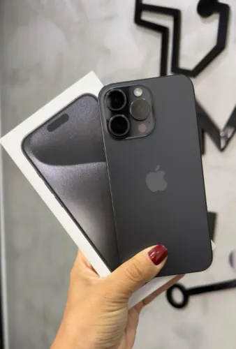 iPhone 15 Pro Max Black 256GB (Nota e 3 meses de garantia)