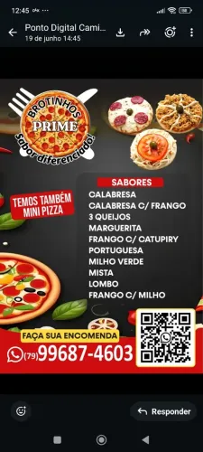 Pizza brotinho e minis pizzas