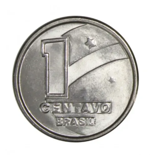 Moeda V-405 1 Centavo 1990 FC Boiadeiro Aço Inoxidável Ø16,5mm 2gr.
