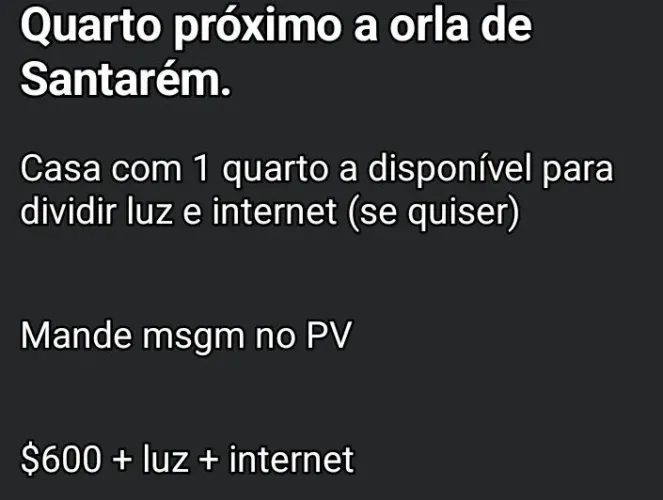 ALUGUEL QUARTO