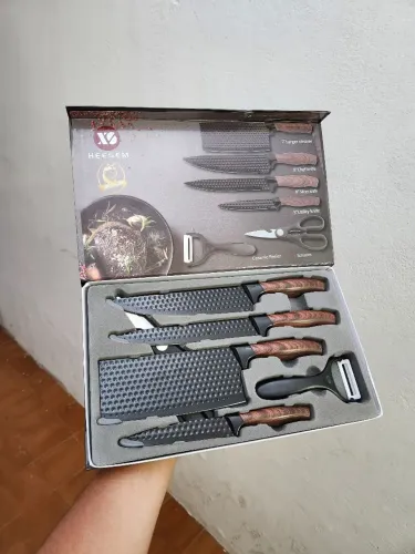 Kit de Facas Antiaderente INOX Premium HEESEM original