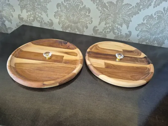 Bandeja / Prato De Servir Redondo. Woodart. 27cm. Individual