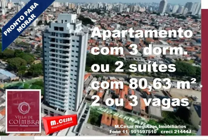 Apartamento para venda com 80 metros quadrados com 3 quartos em Cidade Mãe do Céu - São Pa