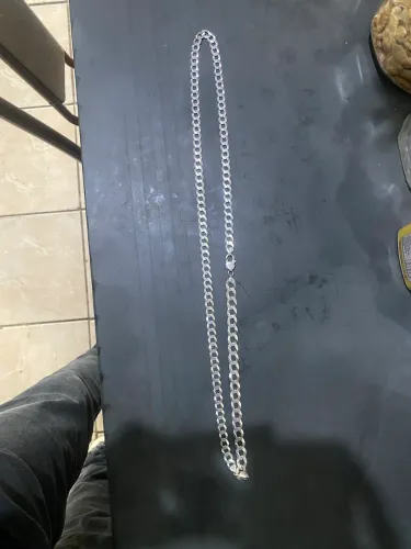 corrente de prata e pulseira 