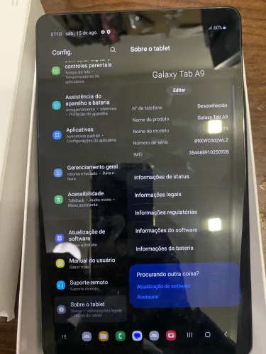 Tablet Samsung A9 64GB - 4GB RAM - CHIP