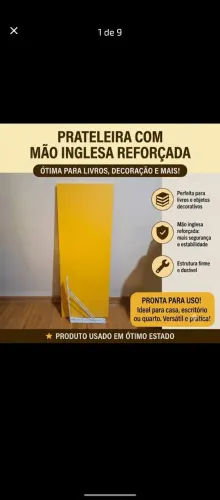 Prateleira com suporte ideal para livros e decoração