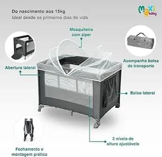 Berço portatil com colchao novos