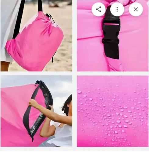 Laybag saco de vento inflavel pra camping,  completo com sacola, novo