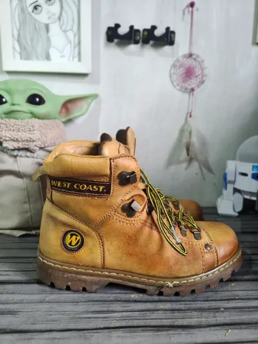 BOTA COURO WORKER CLASSIC NOBUCK YELLOW/COFFEE/BROWN