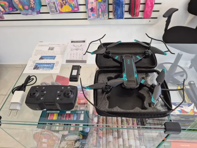 Drone E88/E58 HD Dobrável com Câmera 8K, Controle, Maleta e Acessórios - Completo!