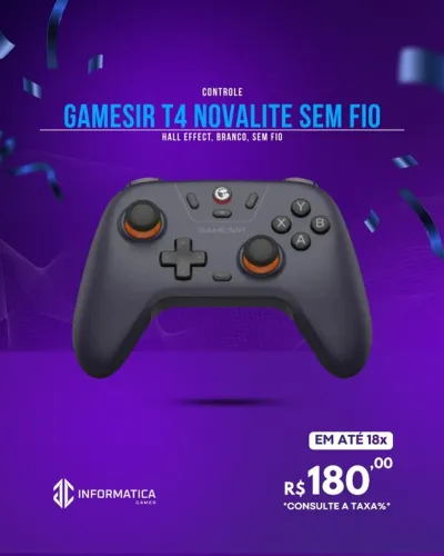 CONTROLE GAMESIR T4 NOVALITE SEM FIO 