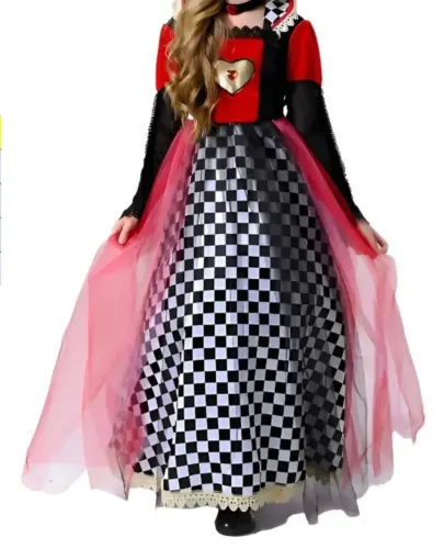 Vestido Rainha de copas infantil 
