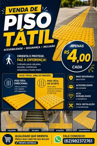 Piso tátil em promoção