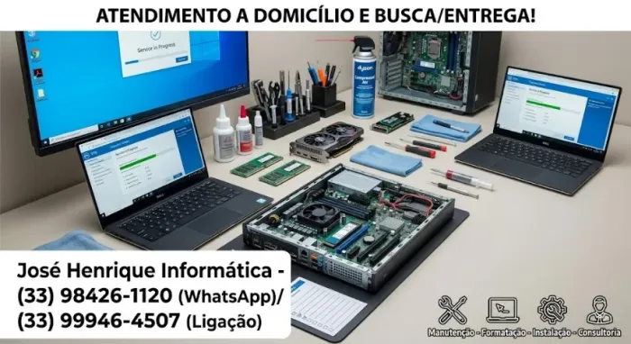 Manutenção de PCs e Notebooks - Atendimento a Domicílio / Busca e Entrega