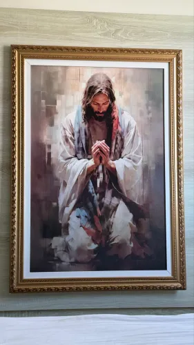 Quadro Jesus orando grande 105x75