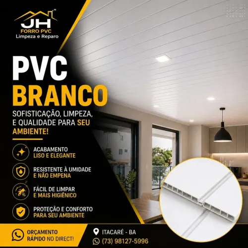 Instalação de forro PVC Branco ou madeirado