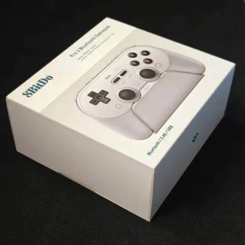 Controle Retrô 8BitDo Pro 3 Cinza com Dock - Analógicos TMR (Novo, Lacrado)