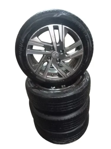 Jogo Rodas Aro 16 com Pneus 195/55 Peugeot 208 2022